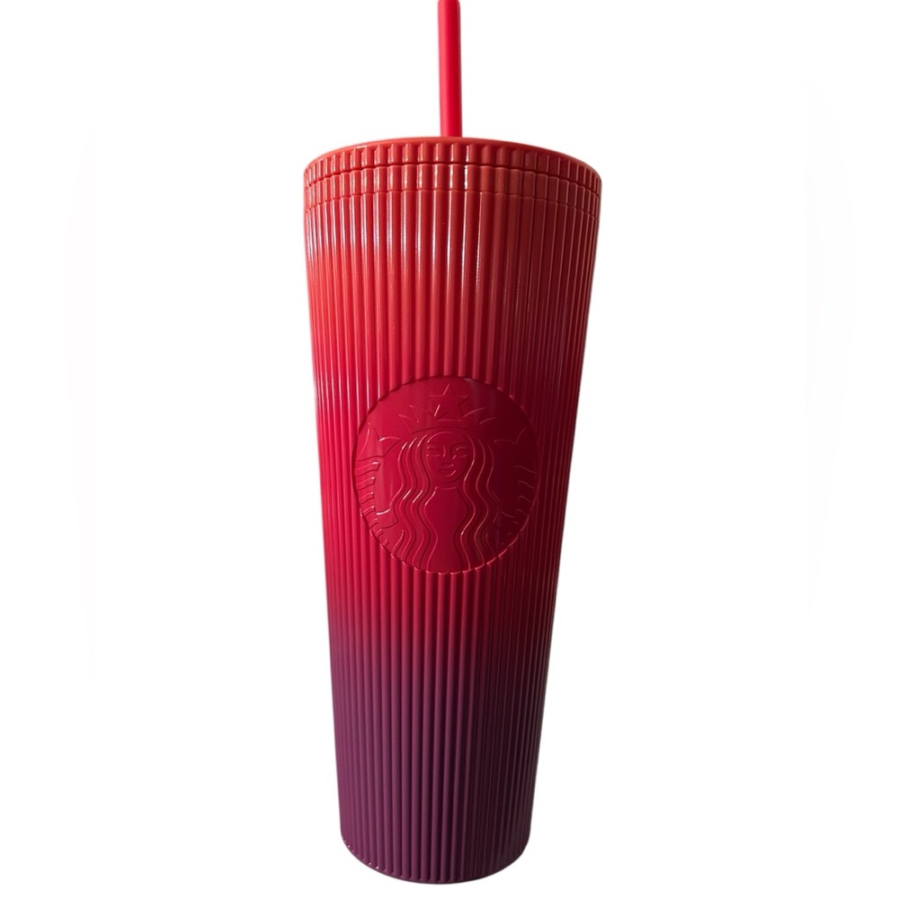 Starbucks Sunset Pleated Tumbler with Straw